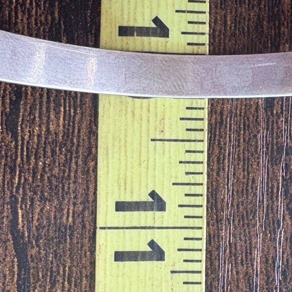 VTG Solid Sterling Silver 925 Flower Design Bangle Bracelet Size 7.5" Fit - Picture 8 of 9